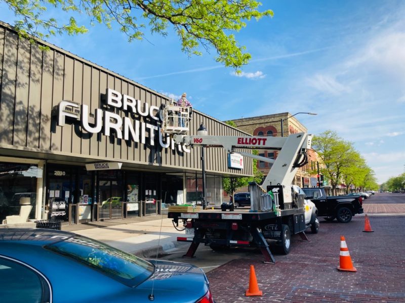 Bruce Furniture has a new look! Downtown Kearney